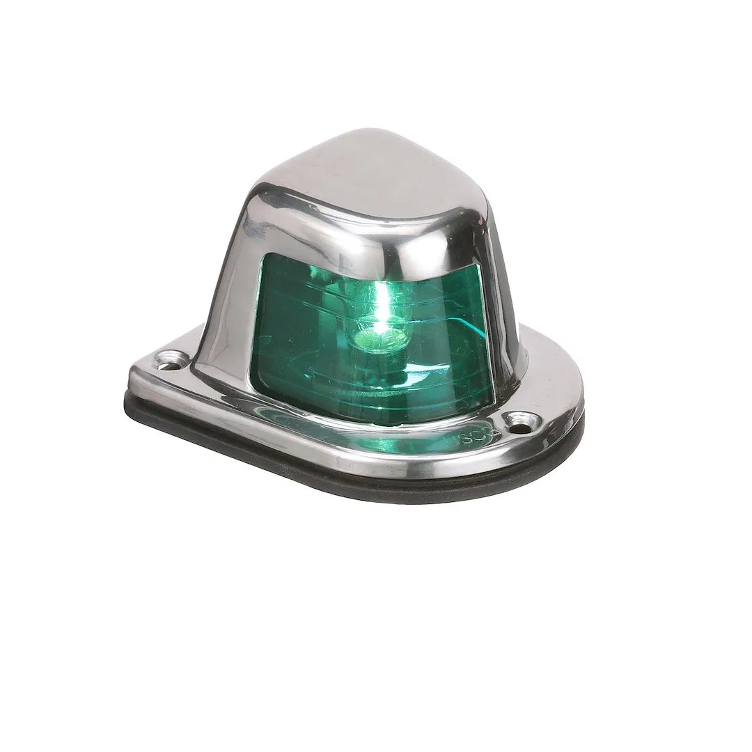 66319G7 – ATTWOOD MARI Navigation Light, Combination Side Light Oval Incandescent Green Lens Polycarbonate Lens White...